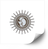 Thumbnail for Celestial Sun Moon Sticker | Boho Vintage Mystic Vinyl Decal