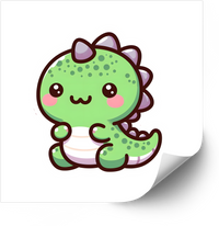 Thumbnail for Kawaii Baby Dinosaur Sticker | Cute Pastel Dino Vinyl Decal