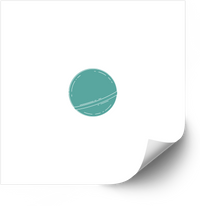Thumbnail for Planet Saturn Sticker | Minimalist Space Teal Circle Vinyl Decal