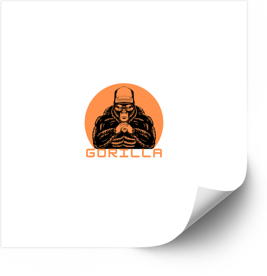 Gorilla Mascot Sticker | Bold Retro Streetwear Vinyl Decal