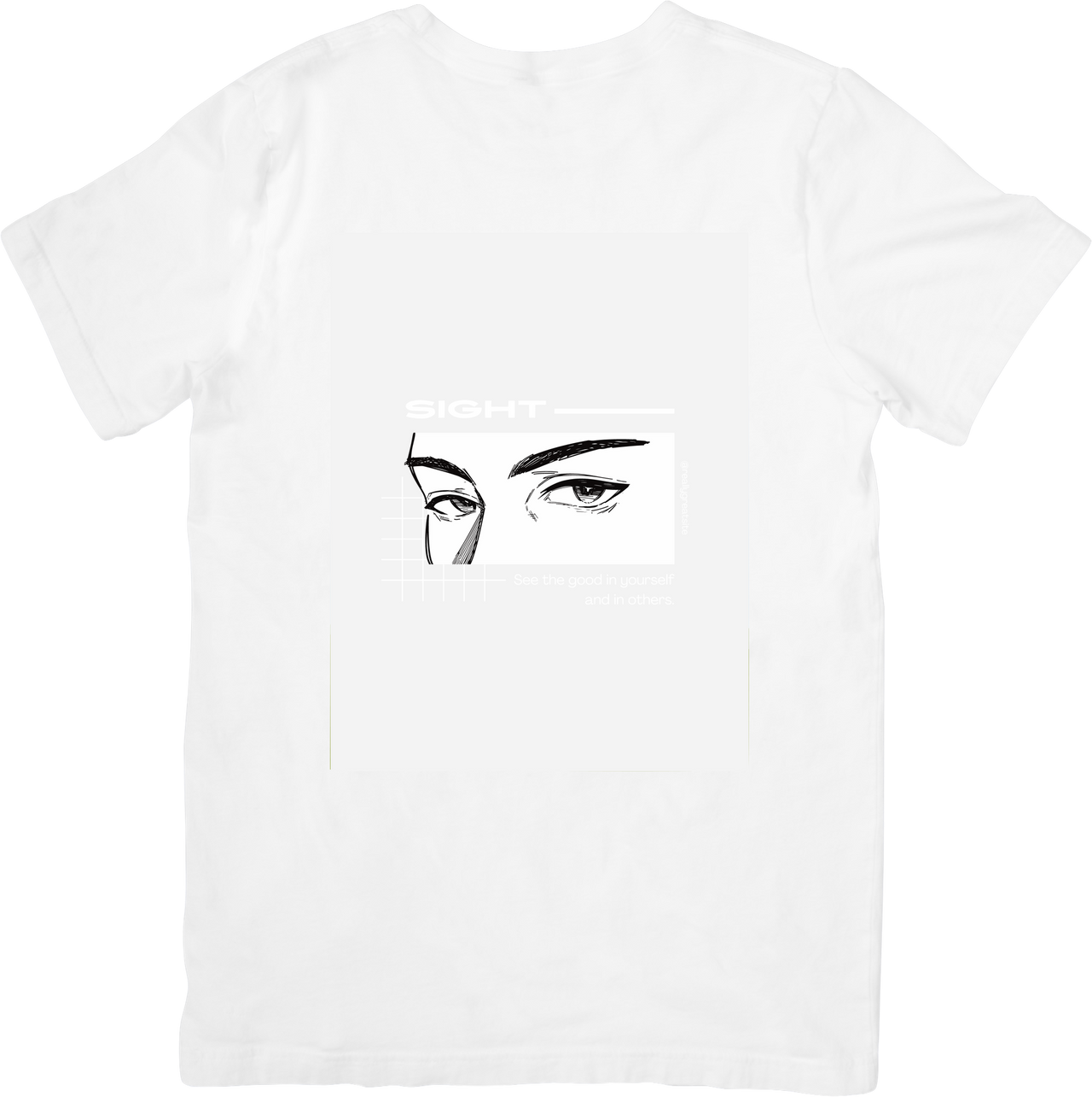 Anime Eyes T-Shirt | Minimalist Y2K Manga Aesthetic Graphic Tee